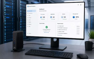 Thin client UI streamlines enterprise workflows with minimal hardware.