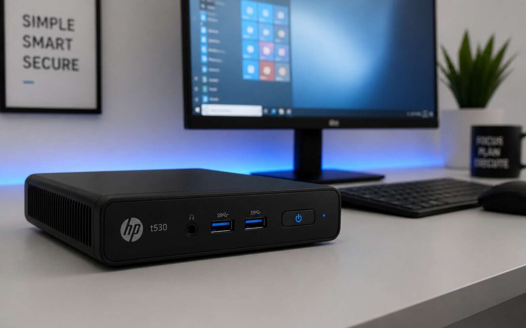 Thin client HP t530 delivers secure, low-cost virtual desktop performance.