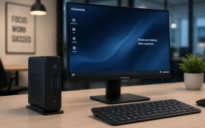 Thin client 720 delivers secure, low cost desktop virtualization performance.